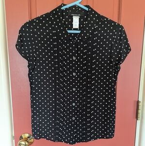 Jones New York Silk Polka Dot Blouse - Size 4